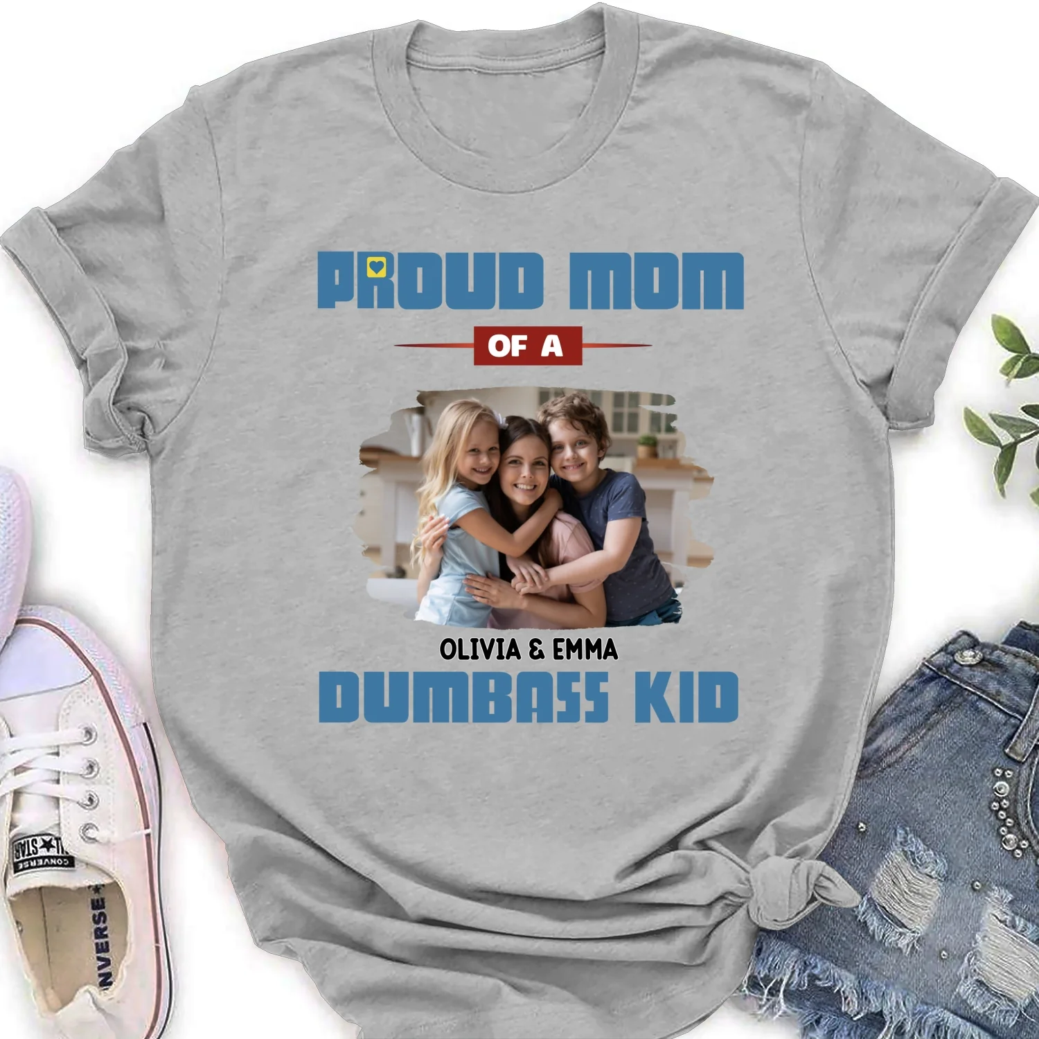 Proud Mom Photo - Personalized Custom Shirt - Image 16