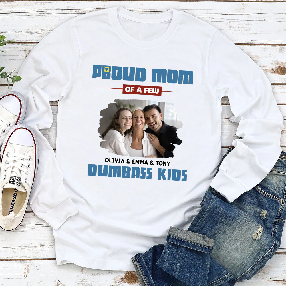 Proud Mom Photo - Personalized Custom Shirt - Image 3