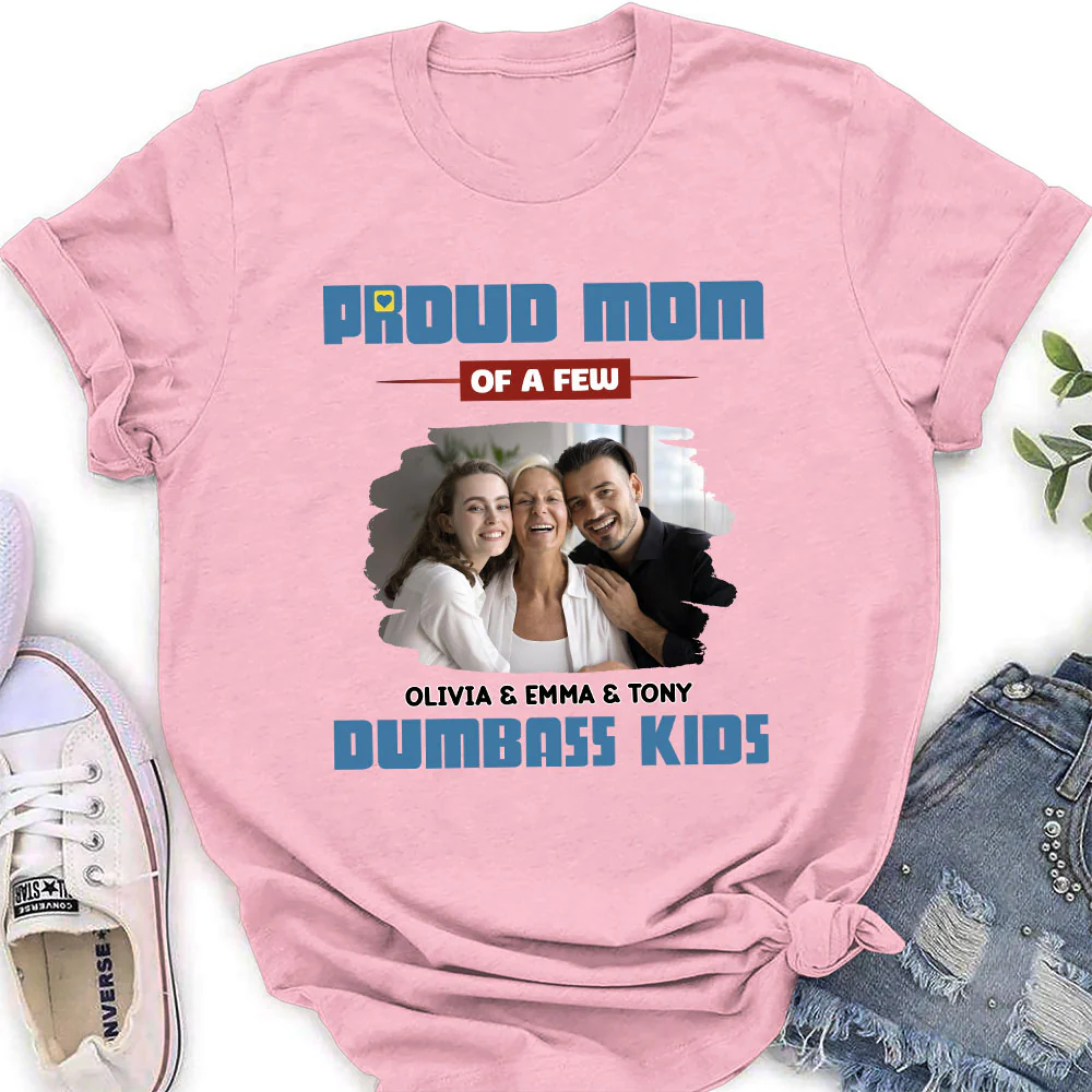 Proud Mom Photo - Personalized Custom Shirt - Image 4