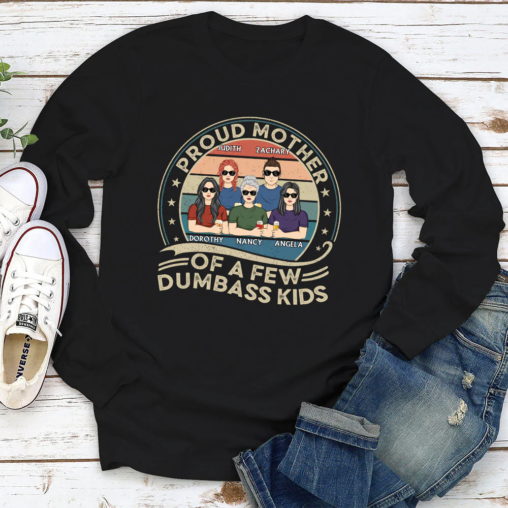 Proud Mother Of Kids Retro - Personalized Custom Shirt - Image 4