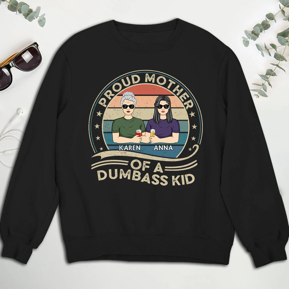 Proud Mother Of Kids Retro - Personalized Custom Shirt - Image 5