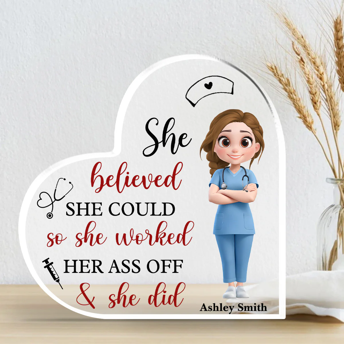 Proud Nurses - Personalized Custom Acrylic Plaque - Image 2