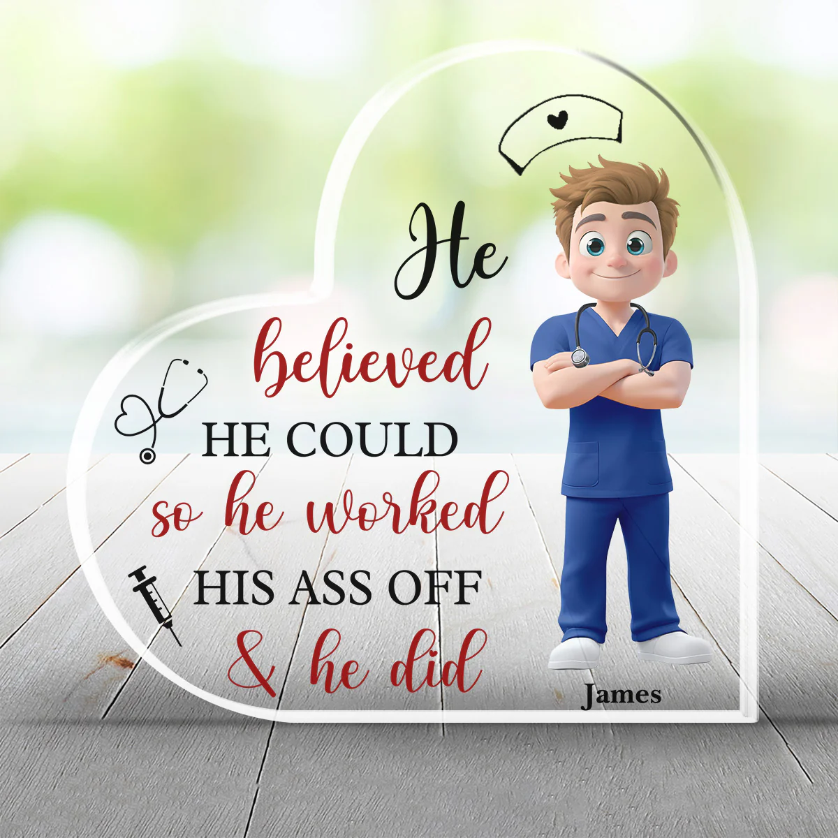 Proud Nurses - Personalized Custom Acrylic Plaque - Image 3