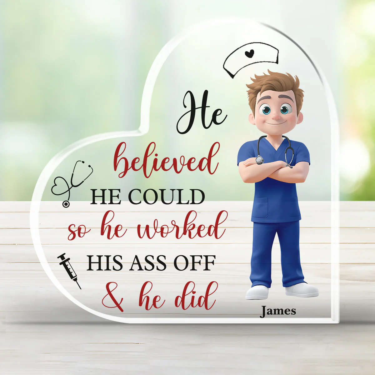 Proud Nurses - Personalized Custom Acrylic Plaque - Image 4