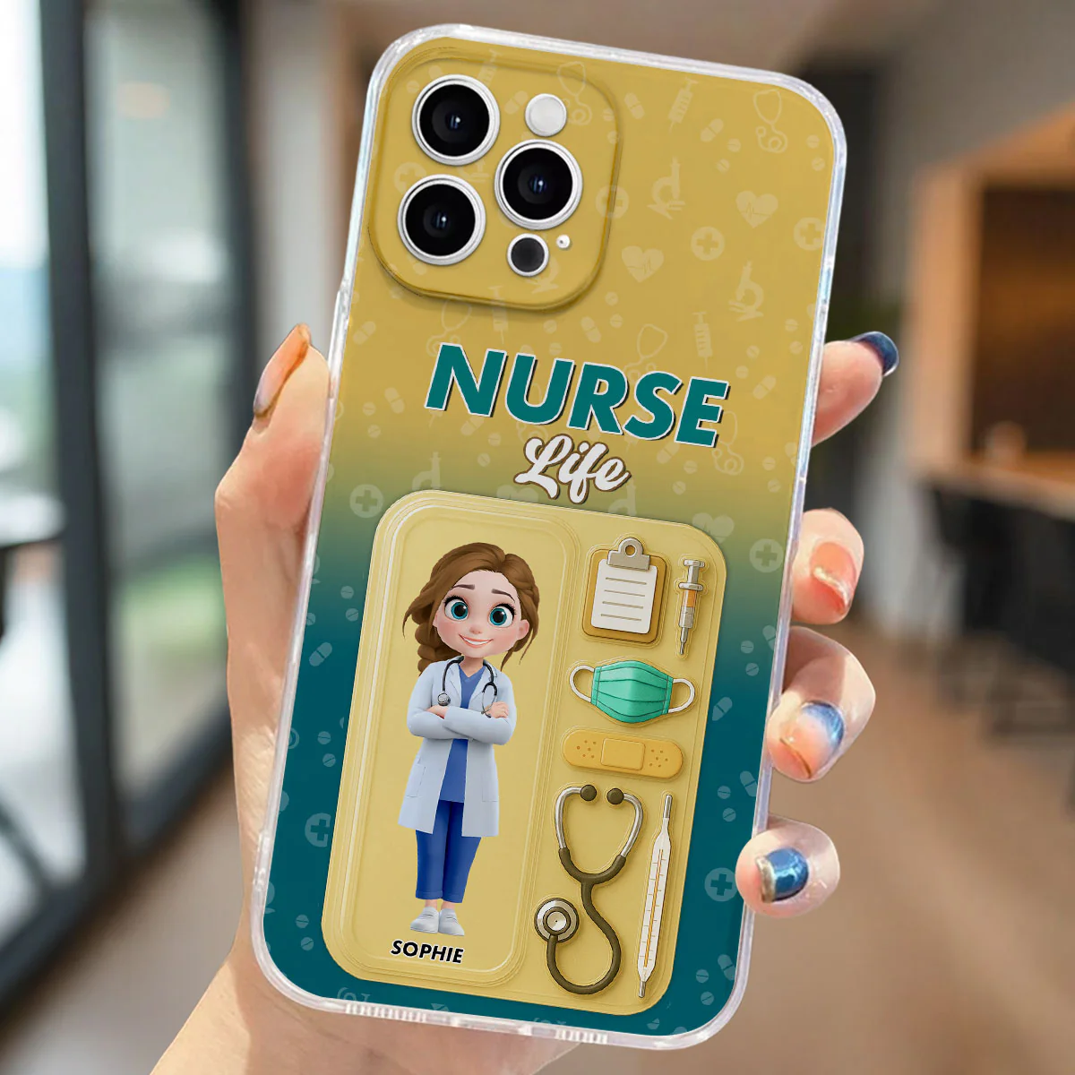 Proud Of Nurse Life - Personalized Custom Phone Case - Image 2