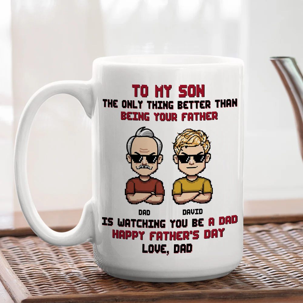 Proud Of The Man You Become - Personalized Custom Coffee Mug - Image 5