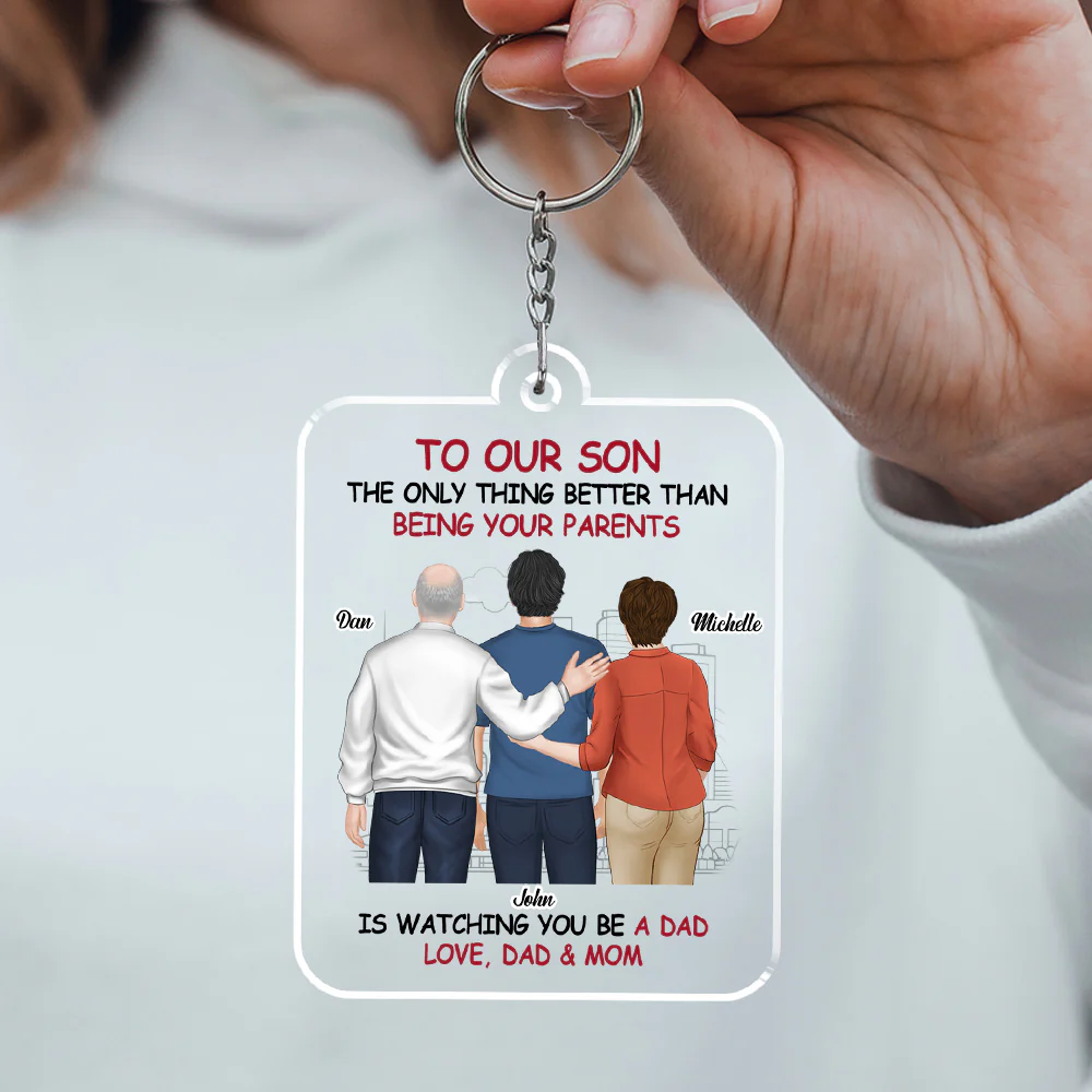 Proud Of You - Personalized Custom Acrylic Keychain - Image 5