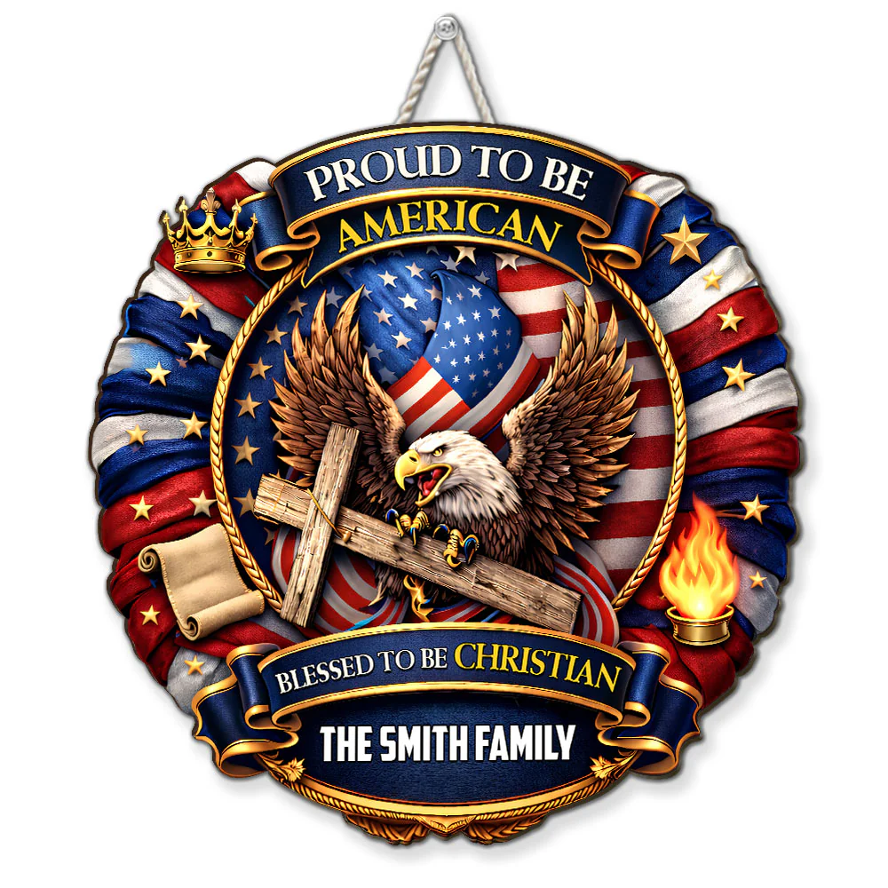 Proud To Be American - Personalized Custom Wood Sign