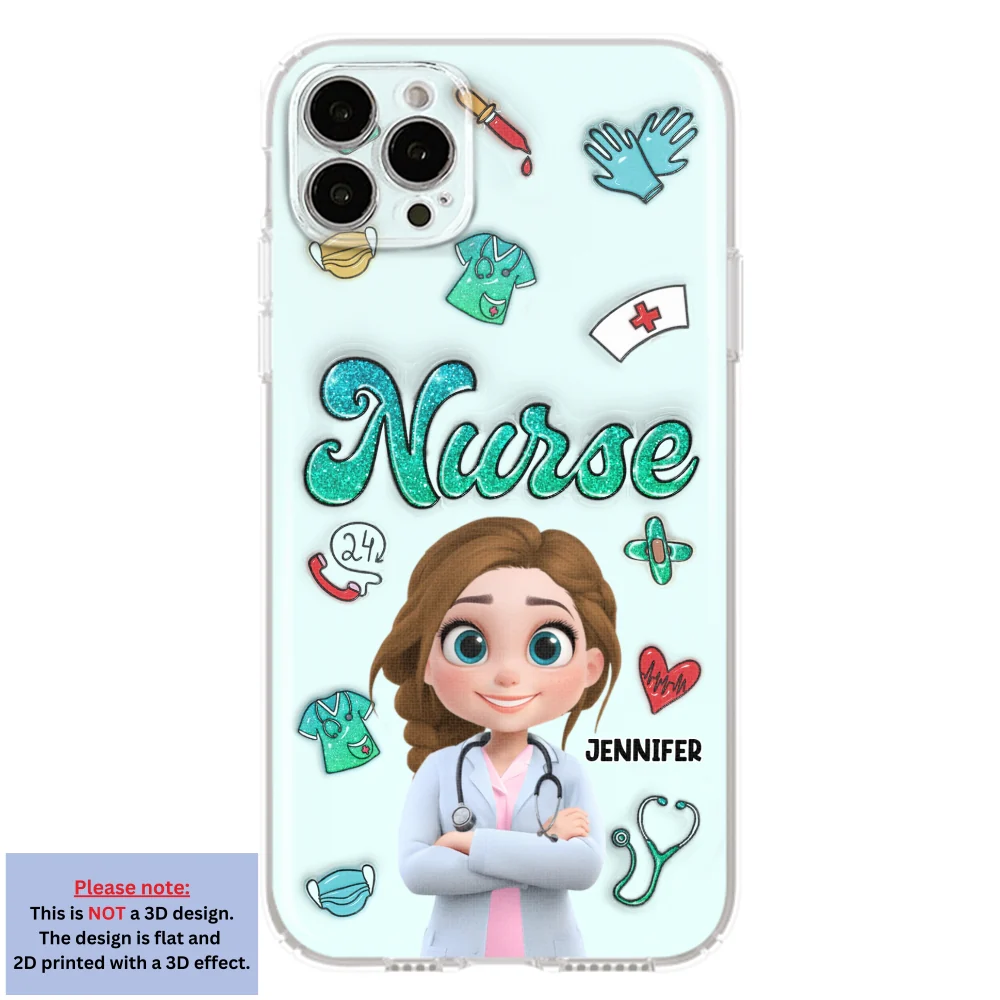 Proud To Nurse Life - Personalized Custom 3D Inflated Effect Phone Case - Image 15
