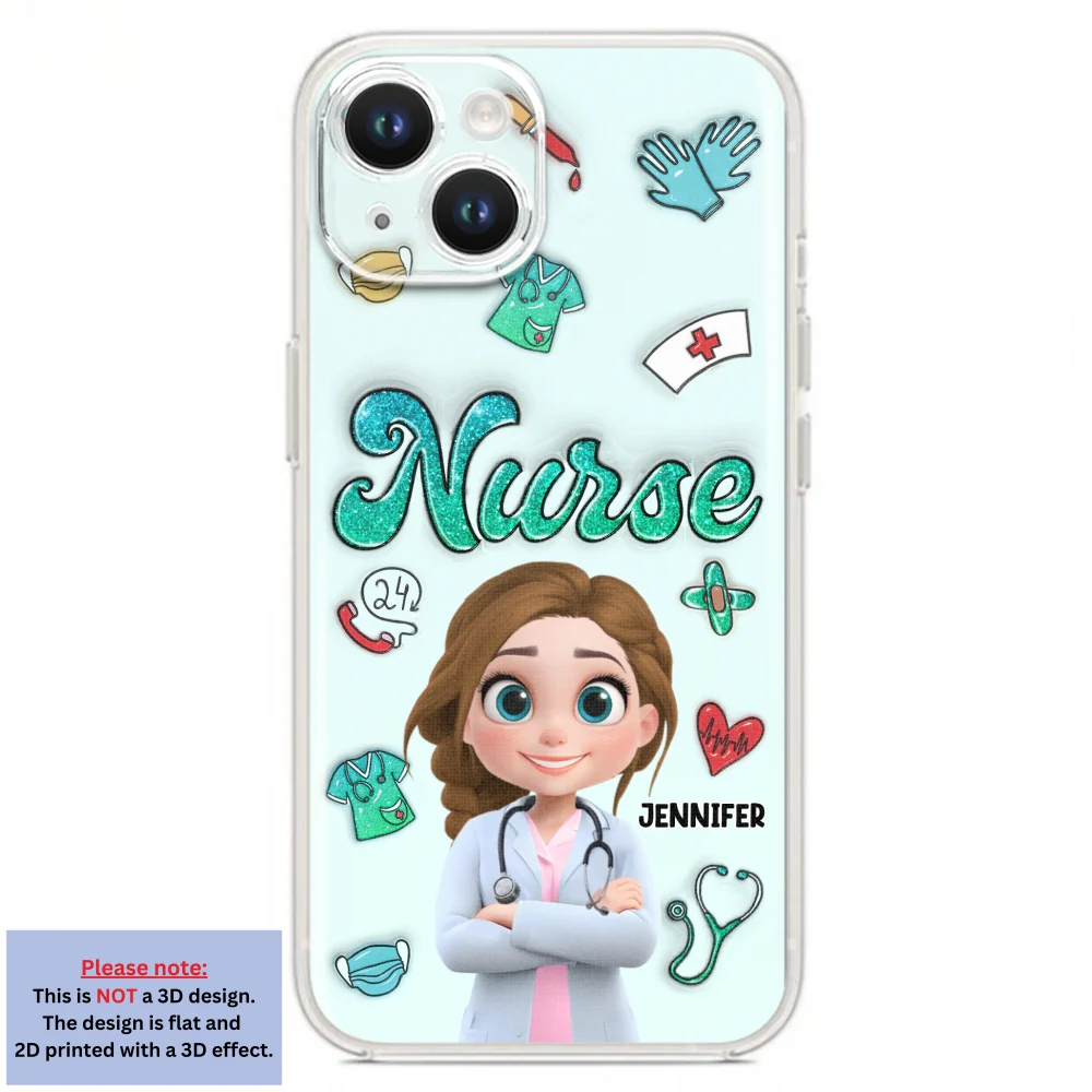 Proud To Nurse Life - Personalized Custom 3D Inflated Effect Phone Case - Image 16