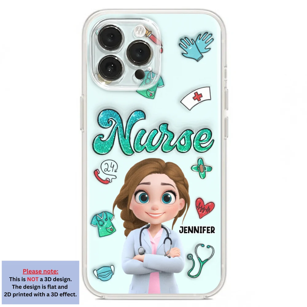 Proud To Nurse Life - Personalized Custom 3D Inflated Effect Phone Case - Image 19