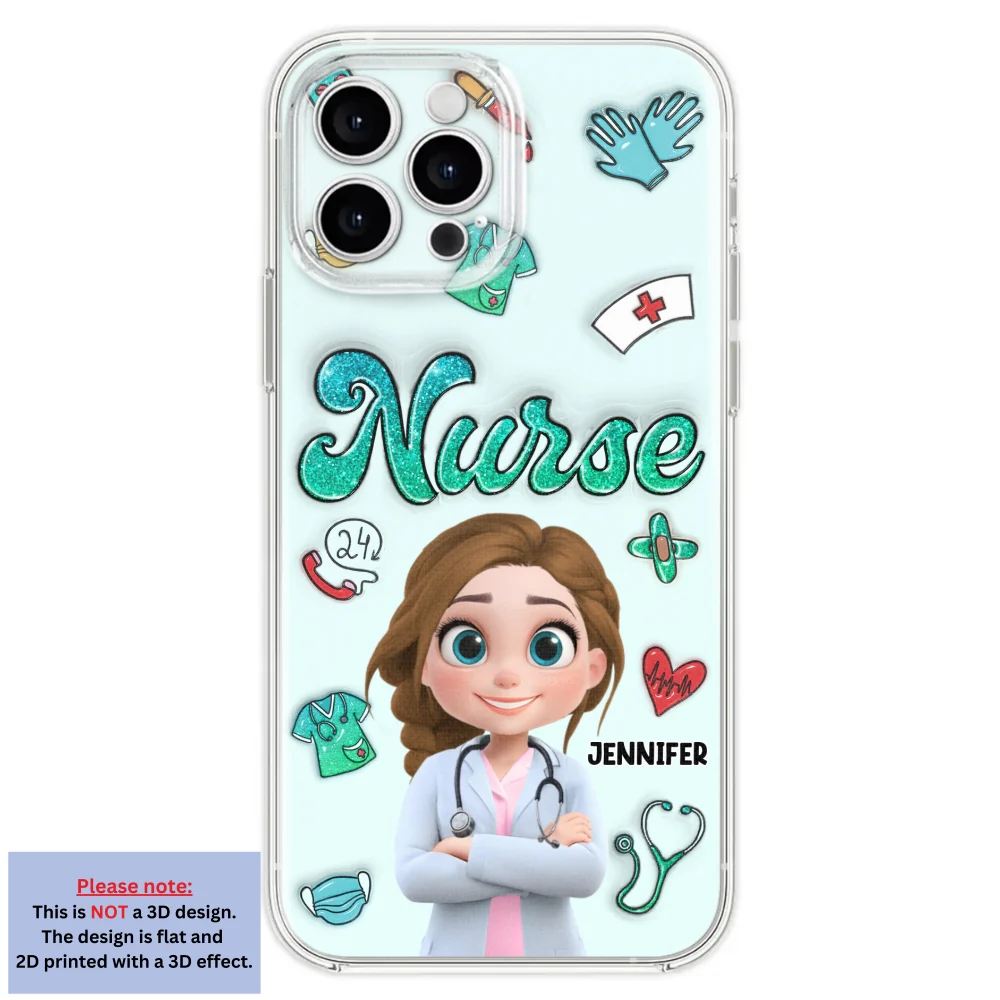 Proud To Nurse Life - Personalized Custom 3D Inflated Effect Phone Case - Image 26