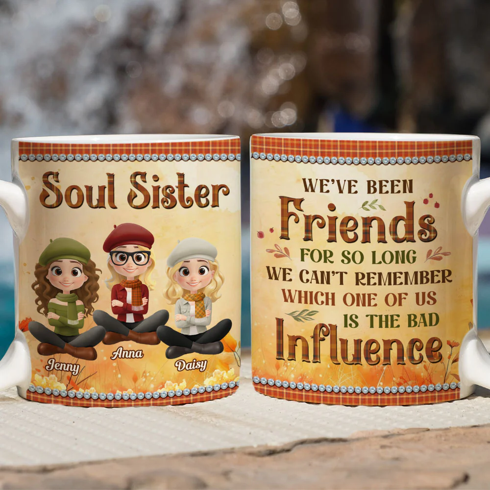 Pumpkin Spice Besties - Personalized Custom Coffee Mug - Image 6