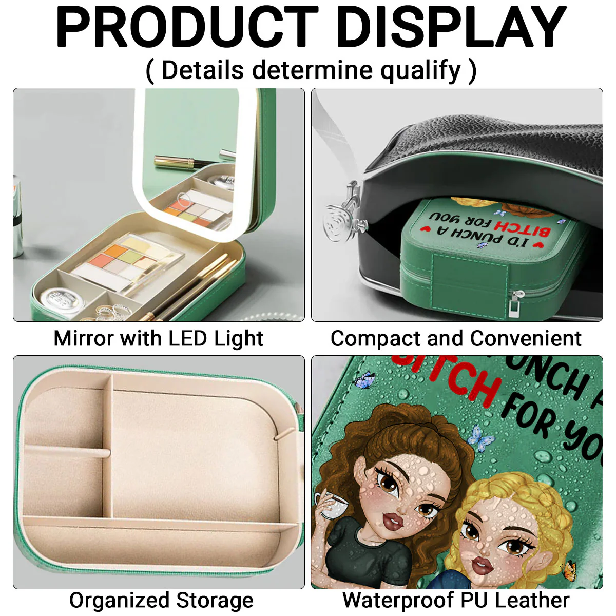 Punch A Bitch For You - Personalized Custom Jewelry Box With LED Mirror - Image 4