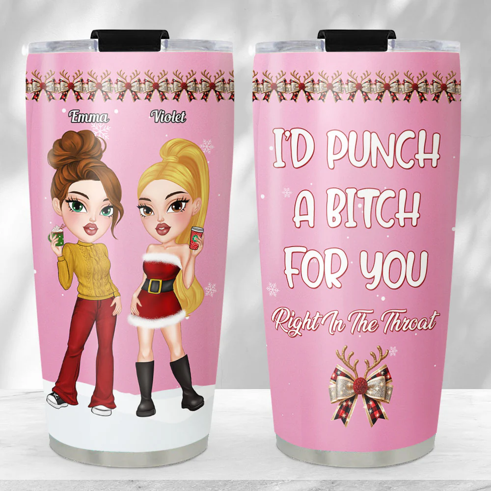 Punch A Bitch For You - Personalized Custom Tumbler - Image 3
