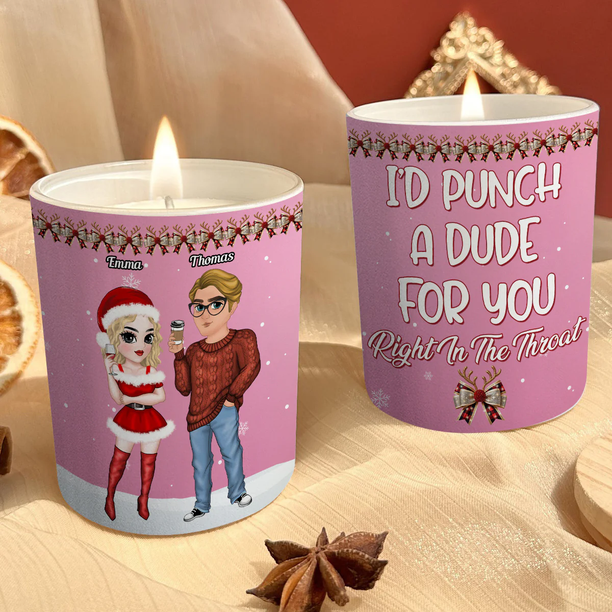 Punch A Dude - Personalized Custom Candle - Image 4
