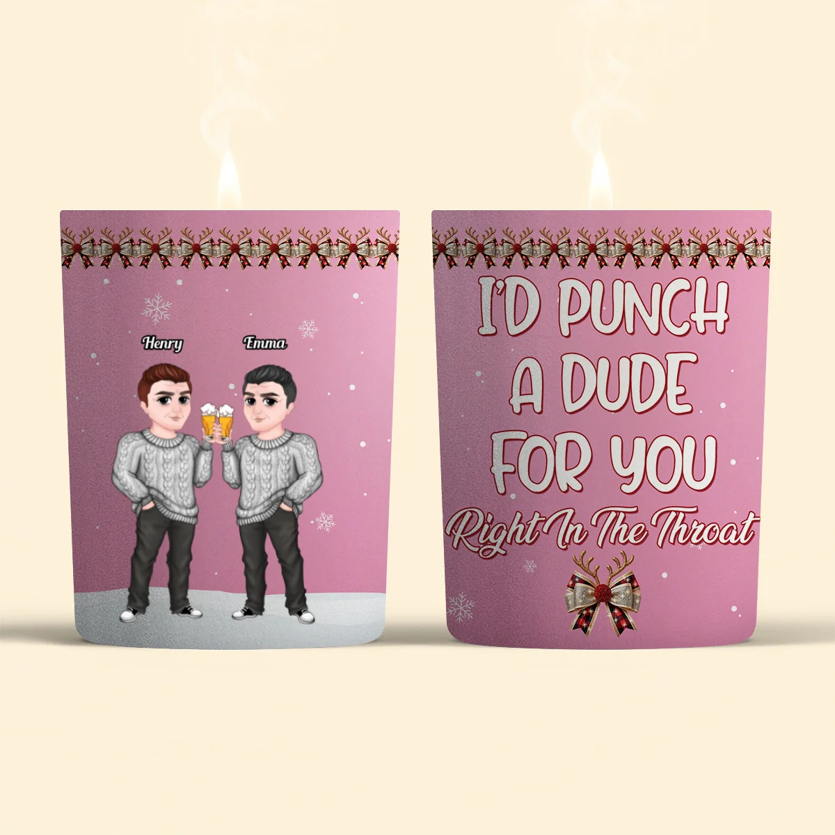 Punch A Dude - Personalized Custom Candle - Image 7