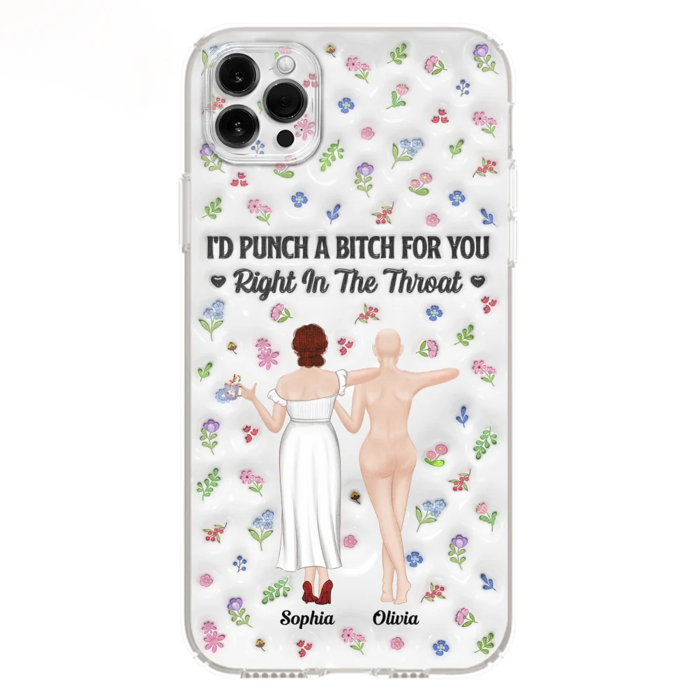 Punch Bitch Besties - Personalized Custom 3D Inflated Effect Phone Case - Image 13