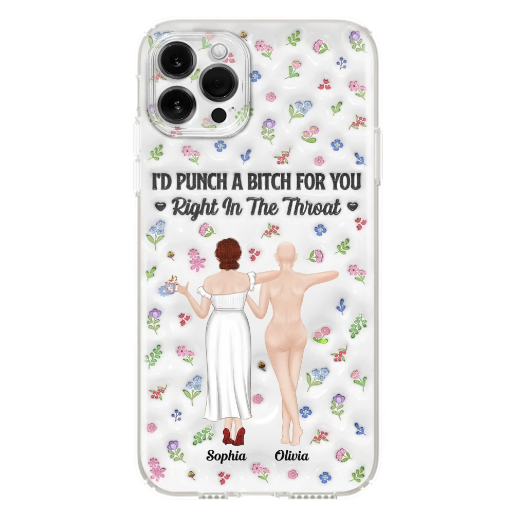 Punch Bitch Besties - Personalized Custom 3D Inflated Effect Phone Case - Image 14