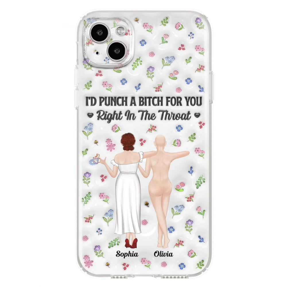 Punch Bitch Besties - Personalized Custom 3D Inflated Effect Phone Case - Image 15