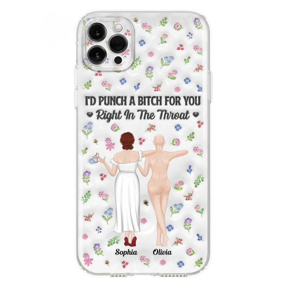 Punch Bitch Besties - Personalized Custom 3D Inflated Effect Phone Case - Image 16