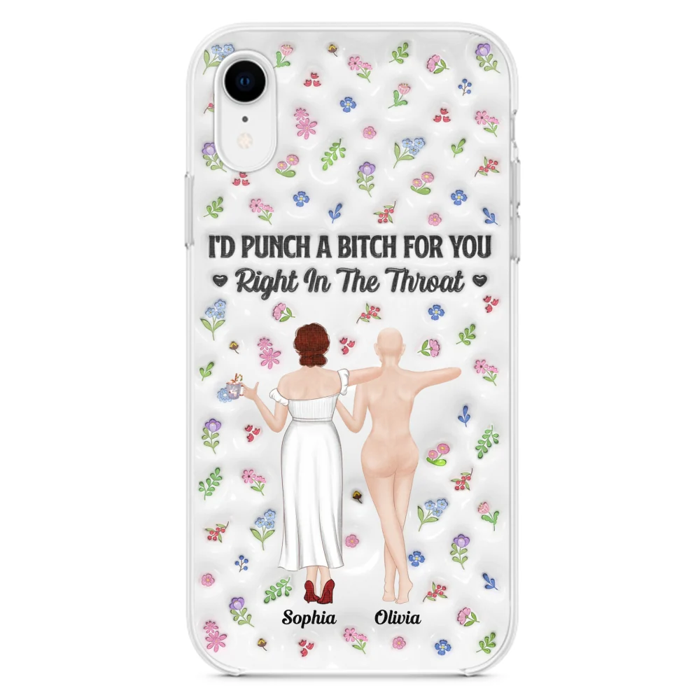 Punch Bitch Besties - Personalized Custom 3D Inflated Effect Phone Case - Image 24