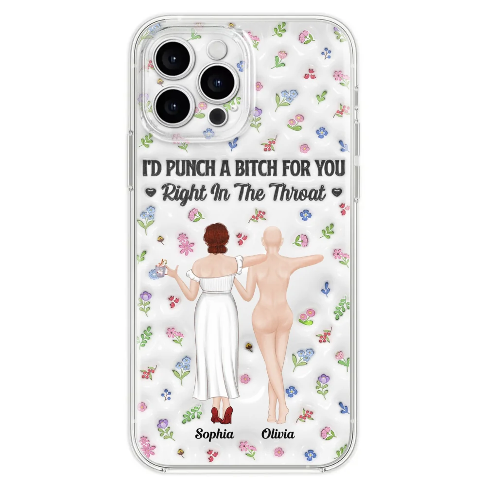 Punch Bitch Besties - Personalized Custom 3D Inflated Effect Phone Case - Image 28