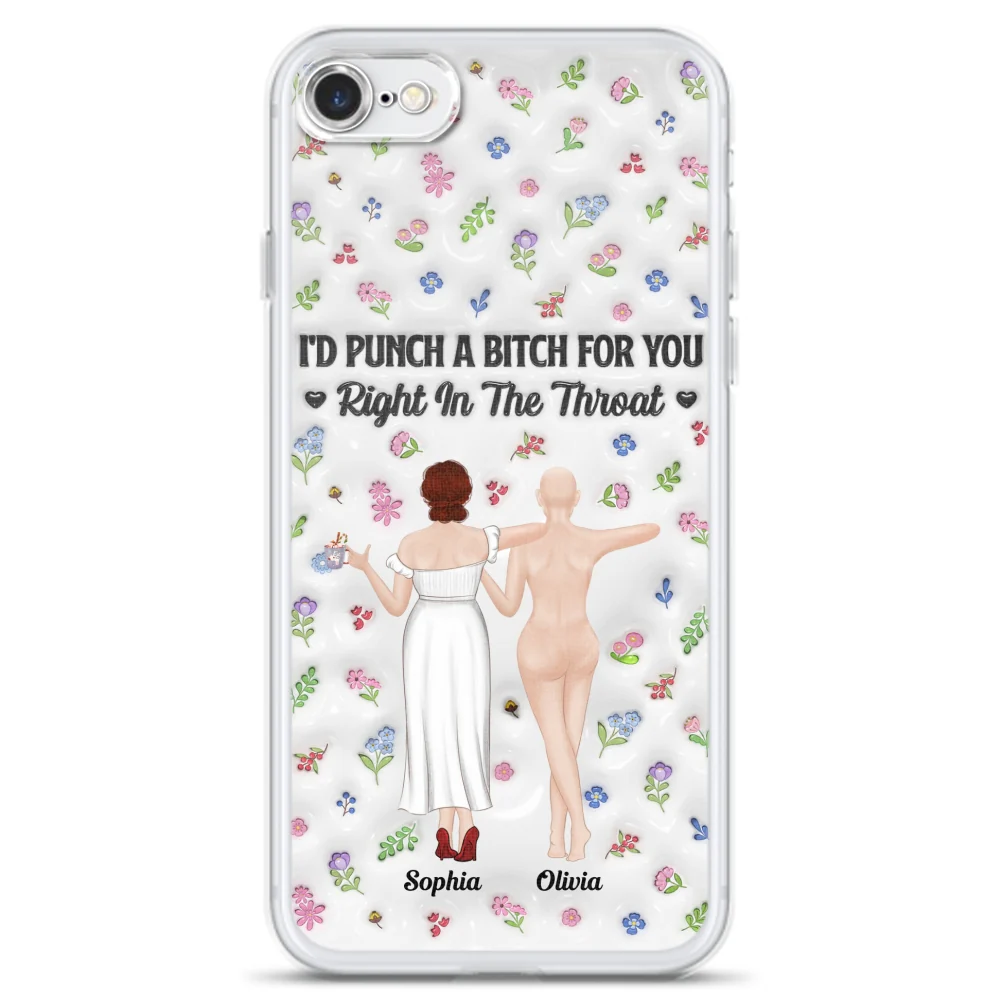 Punch Bitch Besties - Personalized Custom 3D Inflated Effect Phone Case - Image 7