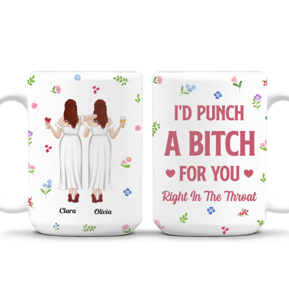 Punch Bitch Besties - Personalized Custom Coffee Mug - Image 11