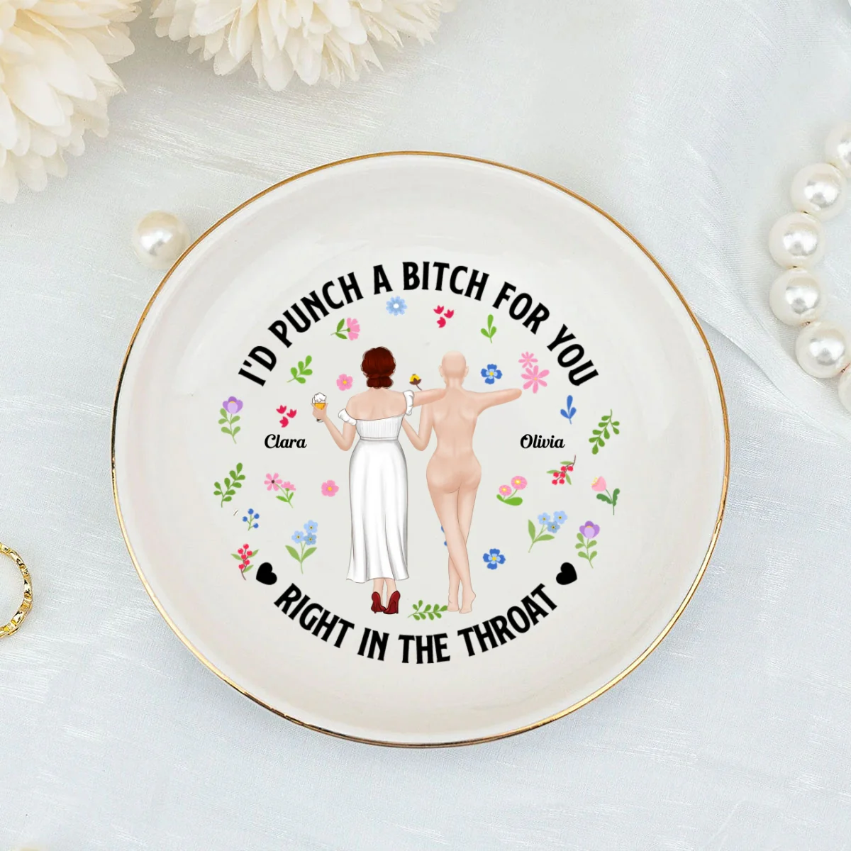 Punch Bitch Besties - Personalized Custom Jewelry Dish - Image 7
