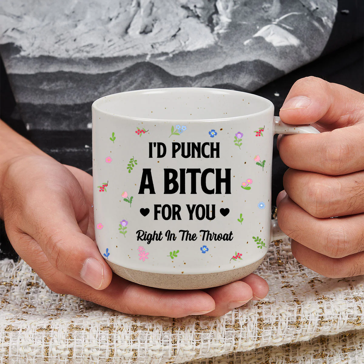 Punch Bitch Besties - Personalized Custom Pottery Mug - Image 3