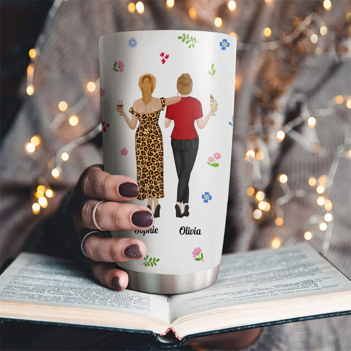 Punch Bitch Besties - Personalized Custom Tumbler - Image 2