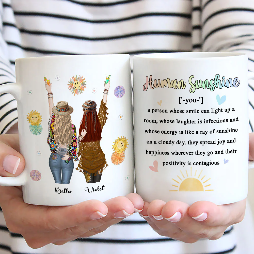 Punch Bitch Hippie Version - Personalized Custom Coffee Mug - Image 5
