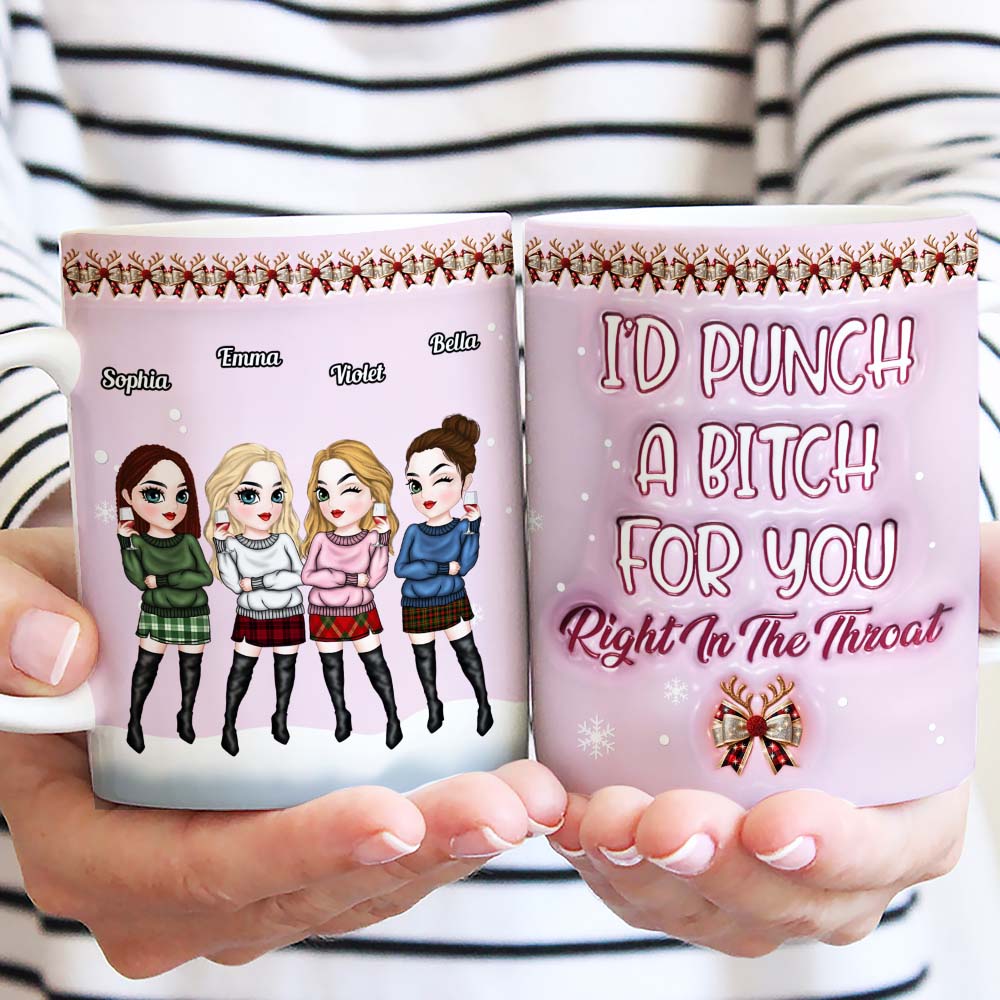 Punch Bitch - Personalized Custom 3D Inflated Effect Mug - Image 3