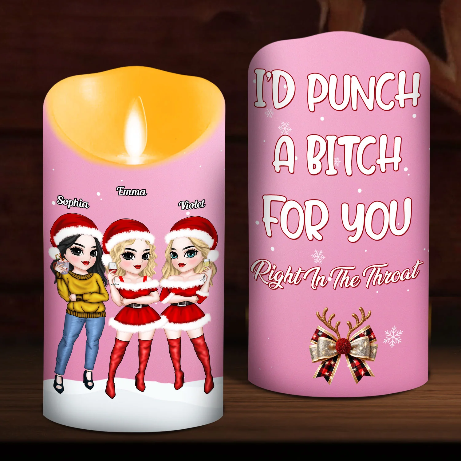 Punch Bitch - Personalized Custom LED Candle