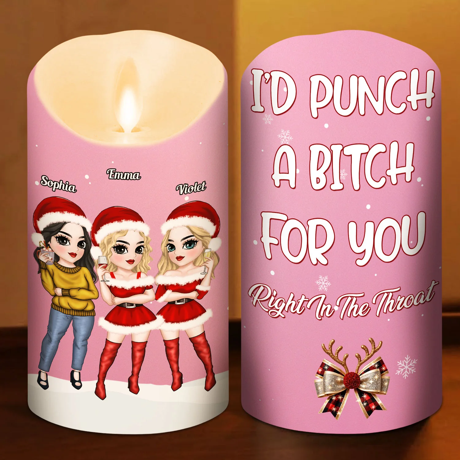 Punch Bitch - Personalized Custom LED Candle - Image 5