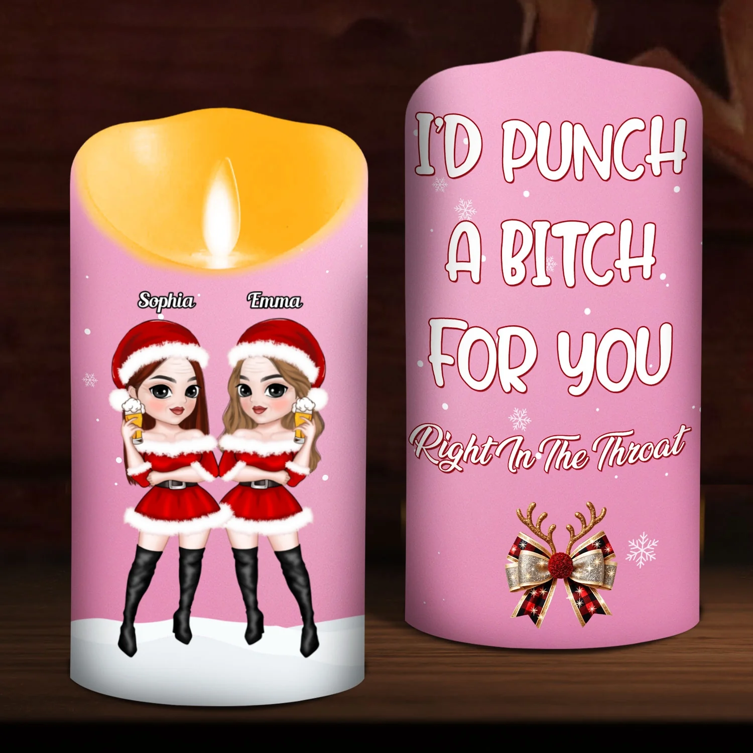 Punch Bitch - Personalized Custom LED Candle - Image 6