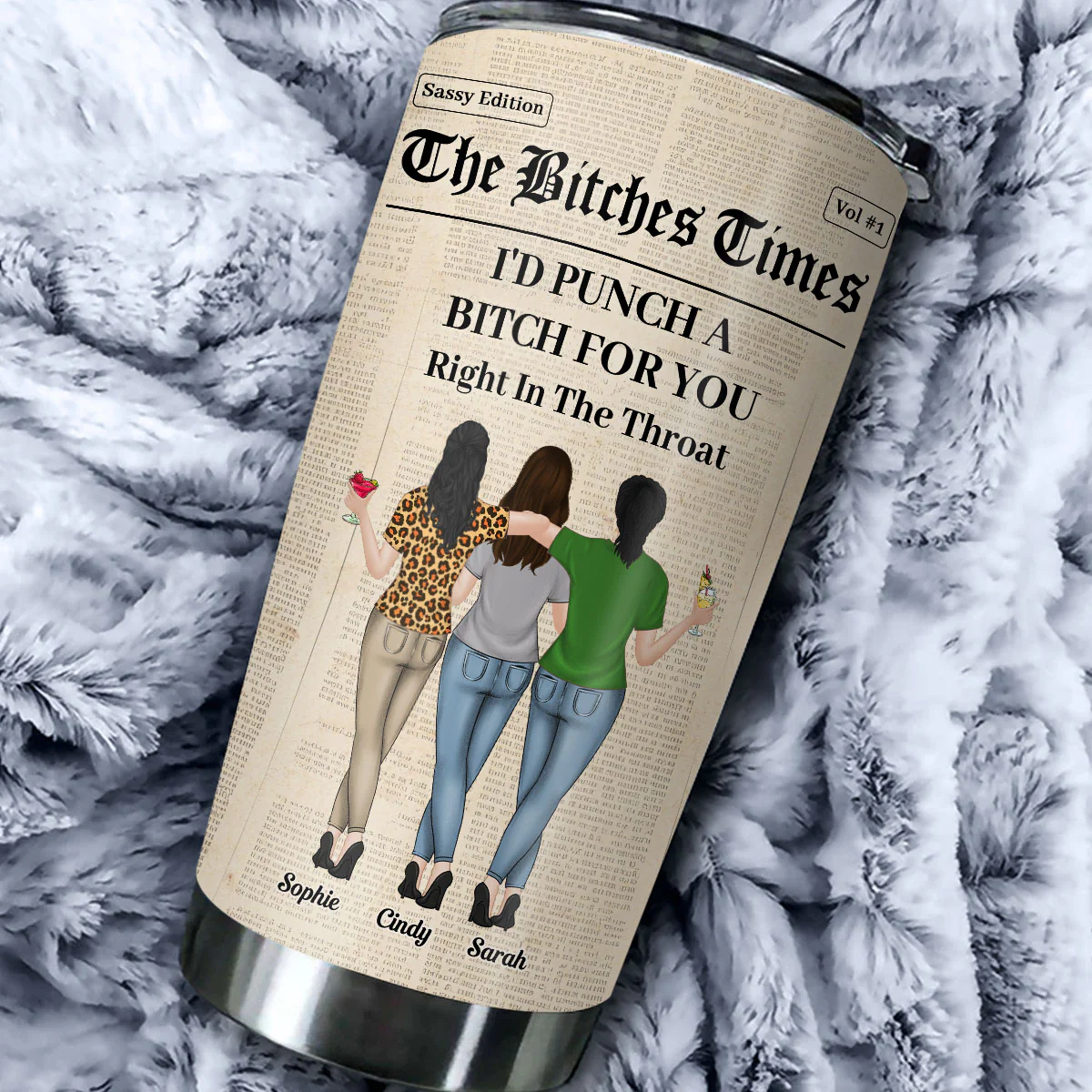 Punch For You Bestie - Personalized Custom Tumbler - Image 2