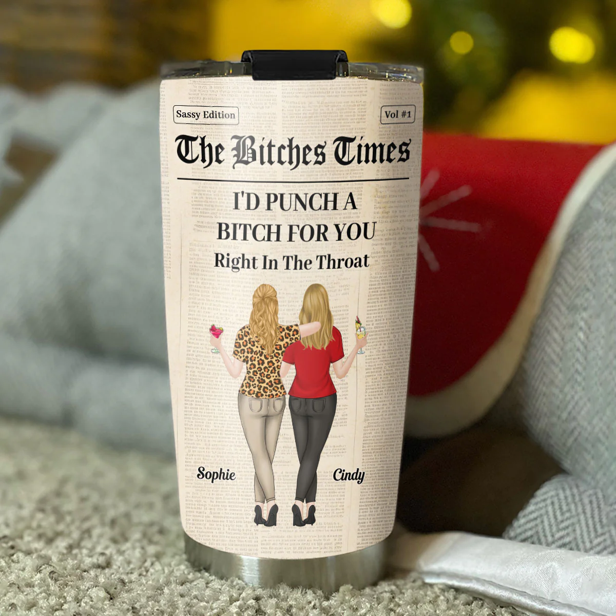 Punch For You Bestie - Personalized Custom Tumbler - Image 5