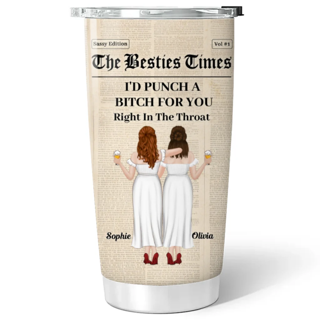 Punch For You Bestie - Personalized Custom Tumbler - Image 6