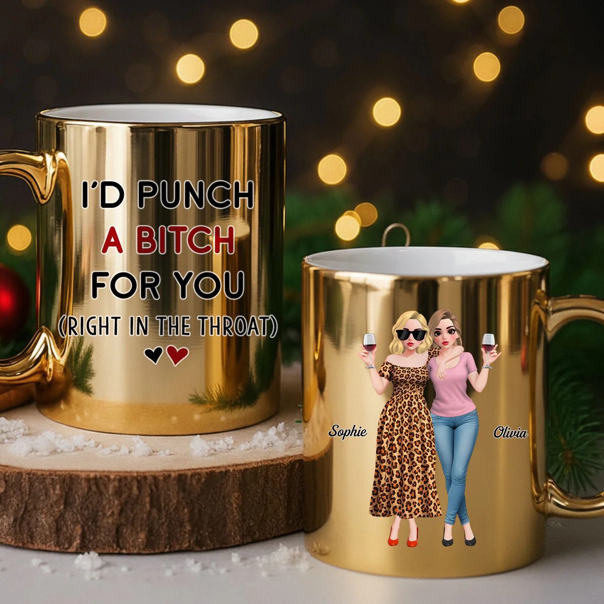Punch For You Cartoonize - Personalized Custom Metallic Mug