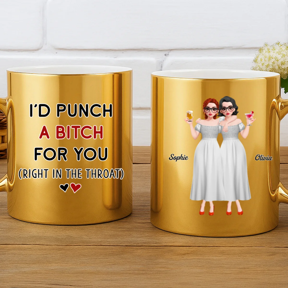 Punch For You Cartoonize - Personalized Custom Metallic Mug - Image 7
