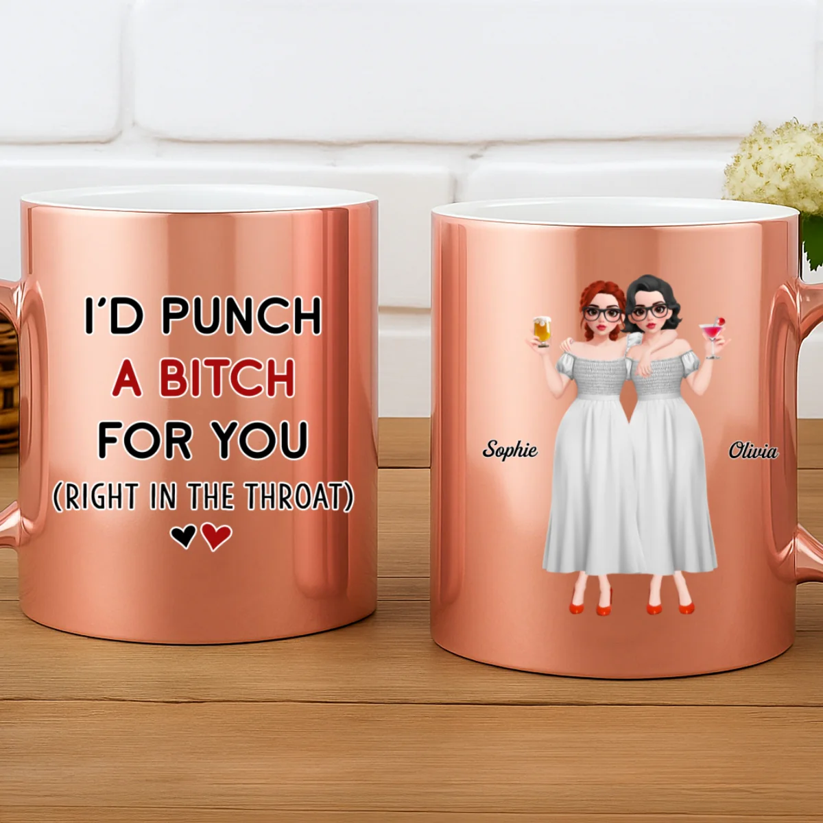 Punch For You Cartoonize - Personalized Custom Metallic Mug - Image 8