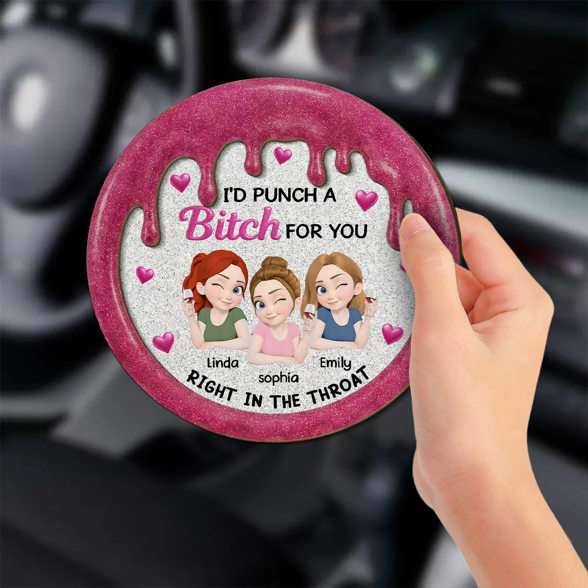 Punch For You My Girl - Personalized Custom Car Visor Clip - Image 2