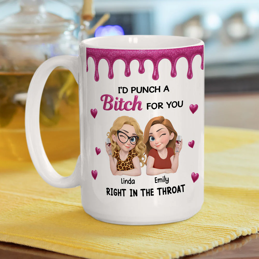 Punch For You My Girl - Personalized Custom Coffee Mug - Image 3