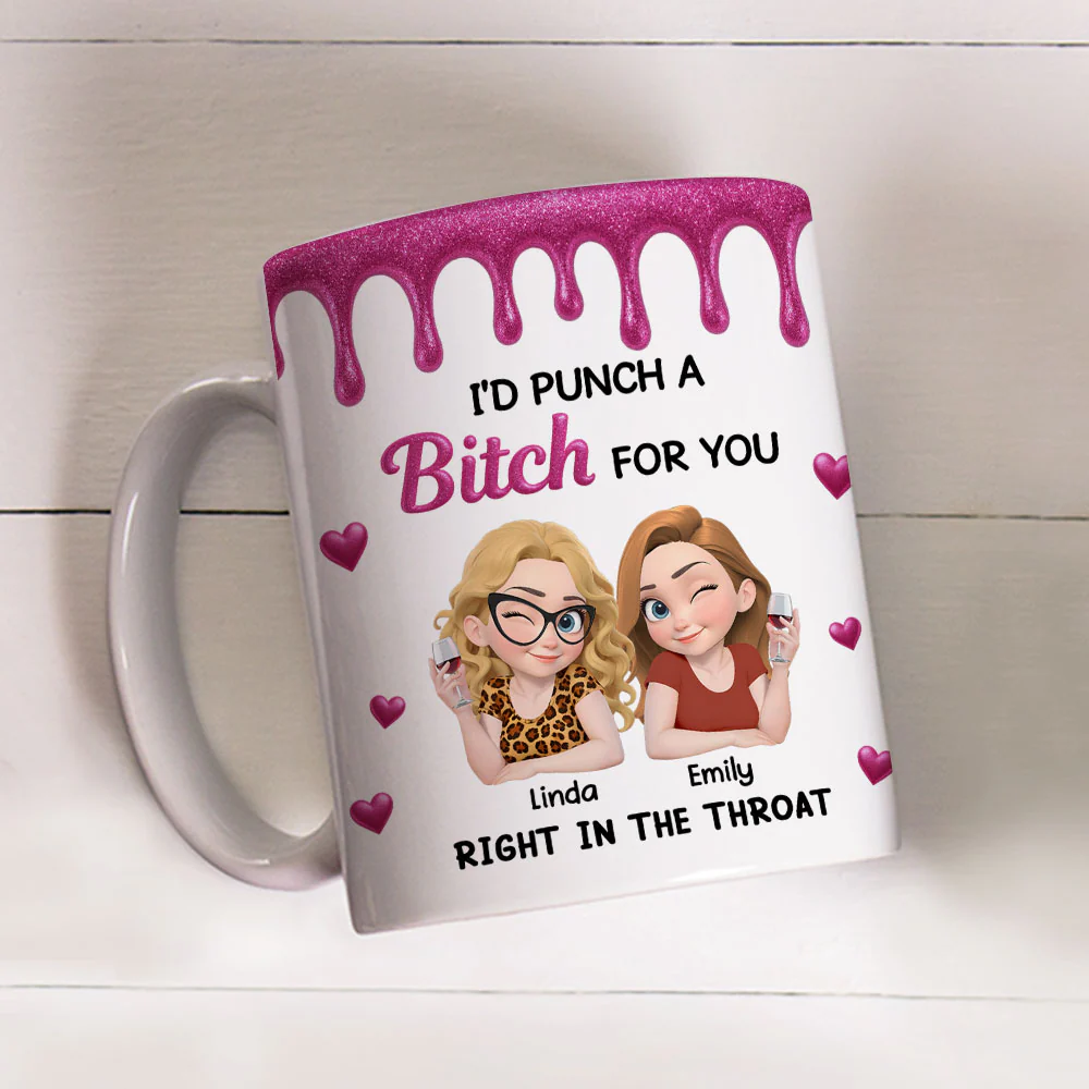 Punch For You My Girl - Personalized Custom Coffee Mug - Image 4