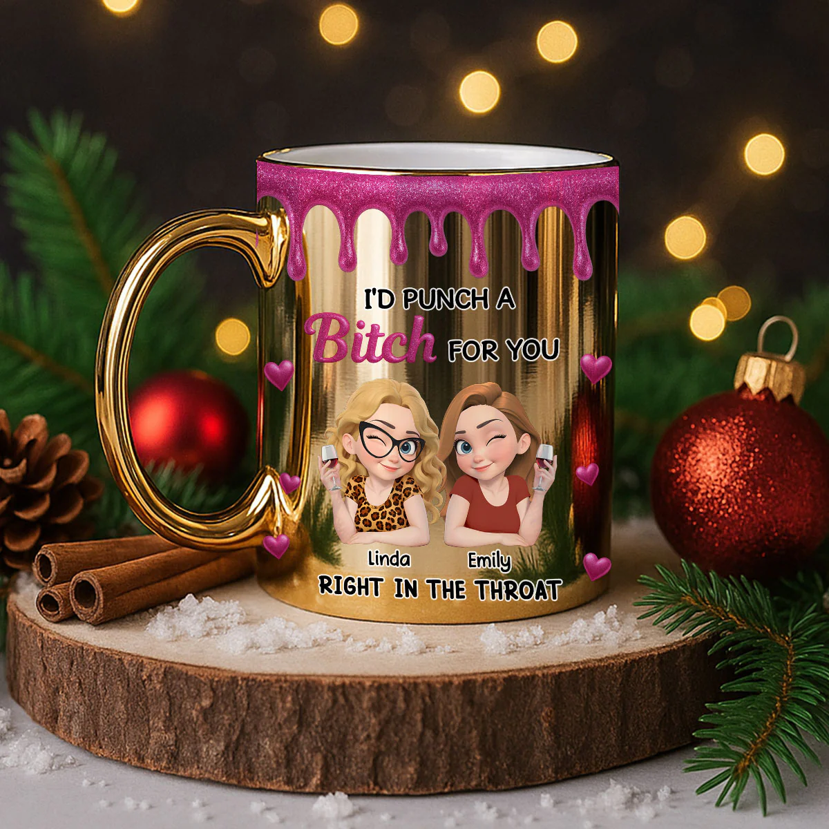 Punch For You My Girl - Personalized Custom Metallic Mug