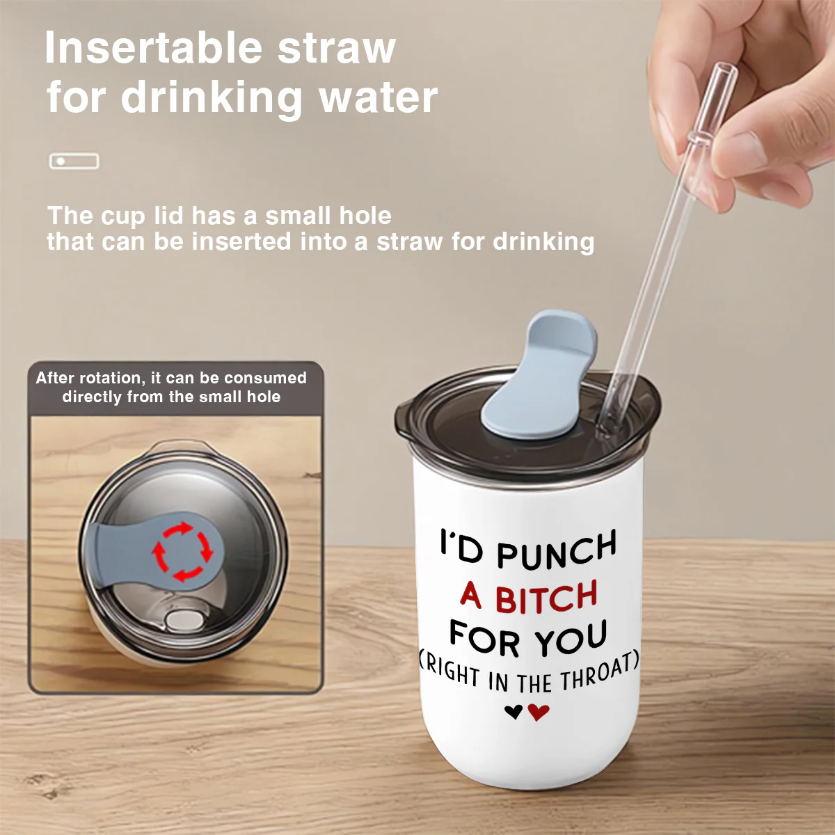Punch For You - Personalized Custom 10oz Tumbler - Image 5