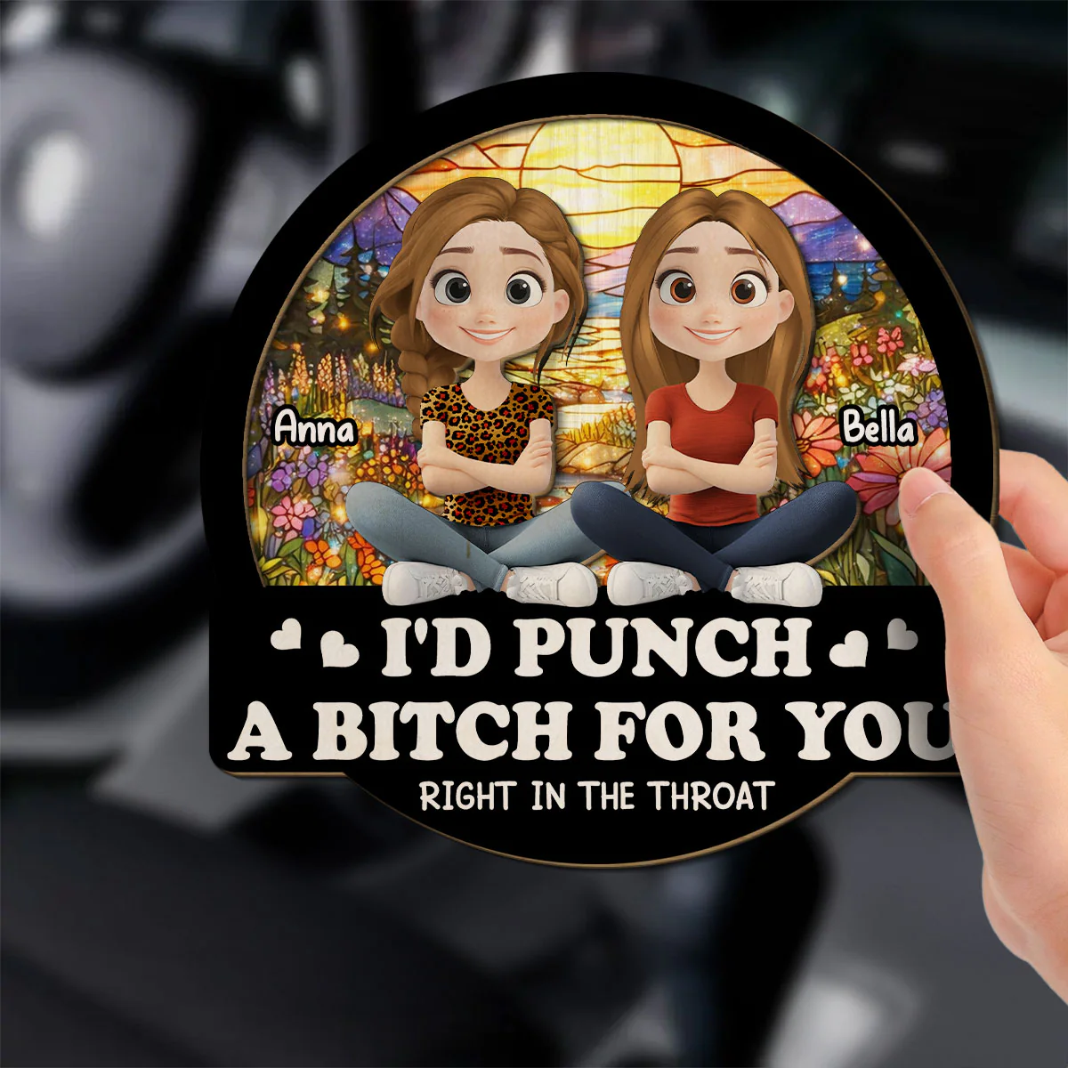 Punch For You - Personalized Custom Car Visor Clip - Image 3