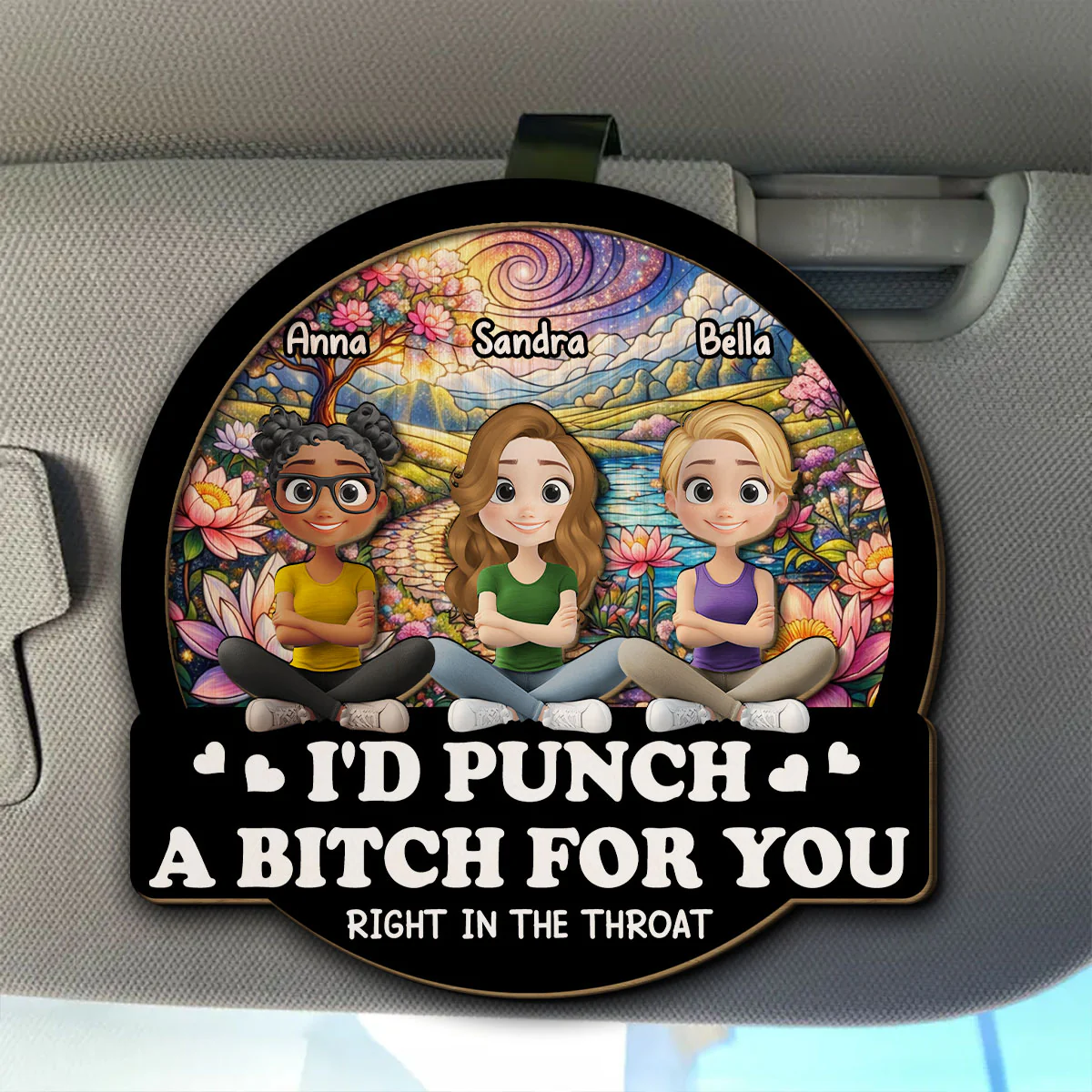 Punch For You - Personalized Custom Car Visor Clip - Image 4